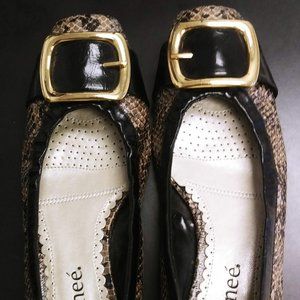 NWOT J.Reneé "Charline" Snake Print Ballet Flat 8.5 Narrow